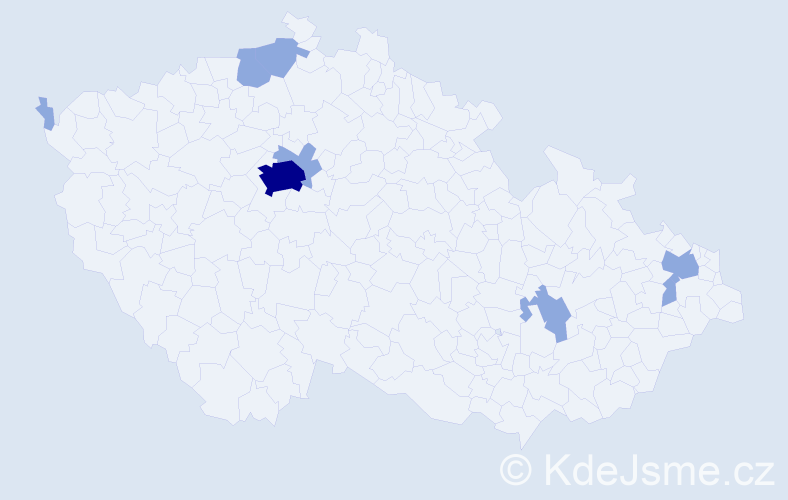 Jméno: 'Huong', počet výskytů 12 v celé ČR
