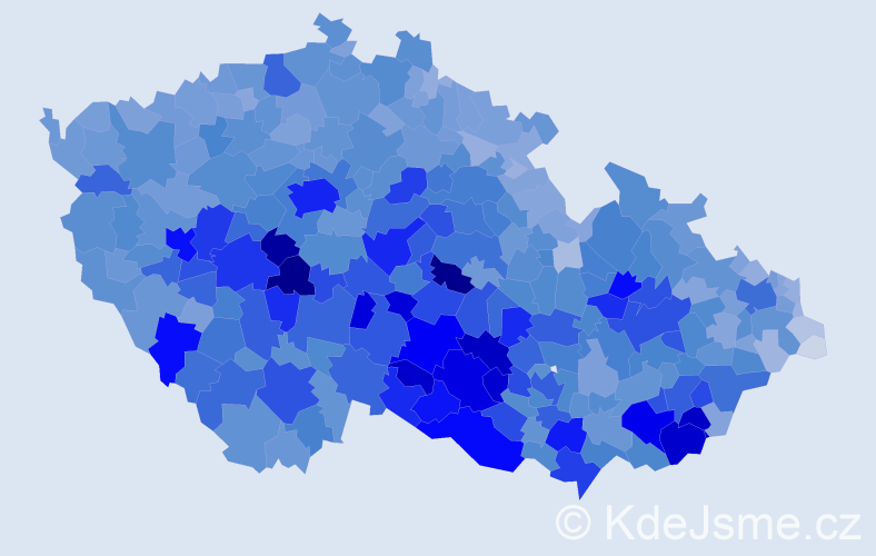 Jméno: 'Bohumila', počet výskytů 10764 v celé ČR
