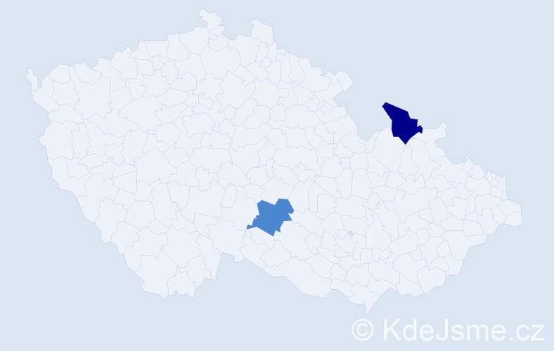Jméno: 'Rodica', počet výskytů 2 v celé ČR
