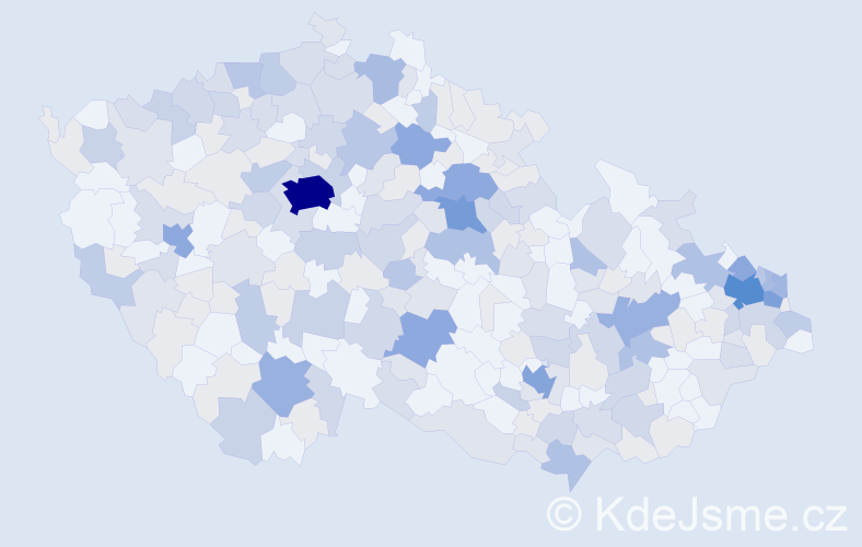 Jméno: 'Liběna', počet výskytů 607 v celé ČR