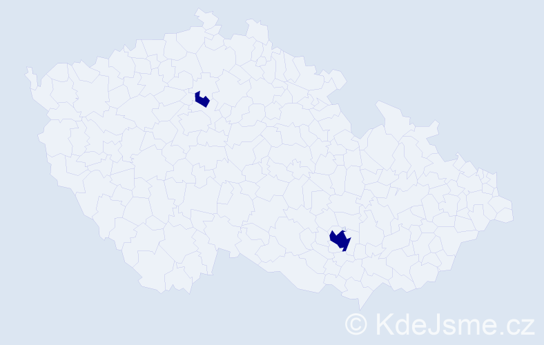 Jméno: 'Ghina', počet výskytů 2 v celé ČR