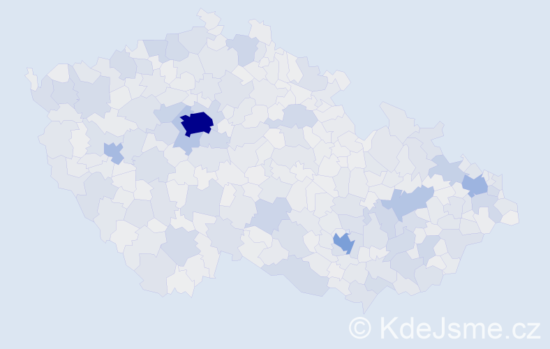 Jméno: 'Julie', počet výskytů 10855 v celé ČR
