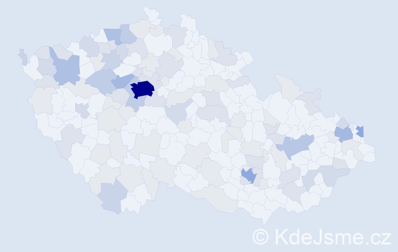 Jméno: 'Malvína', počet výskytů 247 v celé ČR