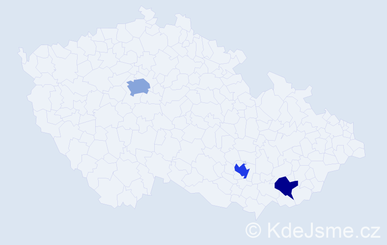 Jméno: 'Philip James', počet výskytů 5 v celé ČR