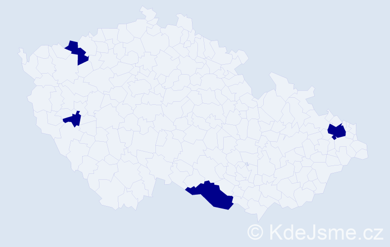 Jméno: 'Christian Michael', počet výskytů 4 v celé ČR