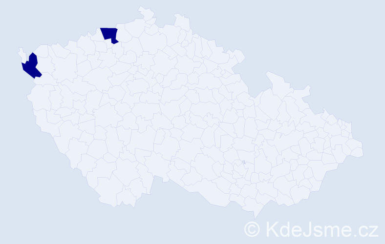 Jméno: 'Diet', počet výskytů 2 v celé ČR