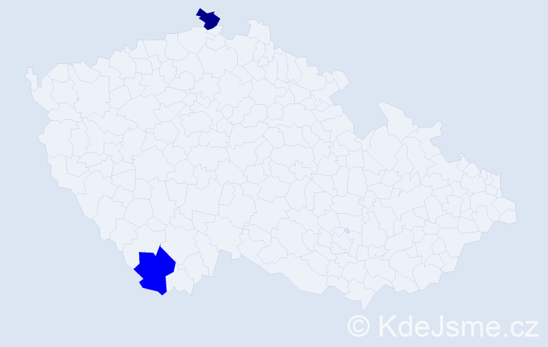 Jméno: 'Manh Duy', počet výskytů 2 v celé ČR