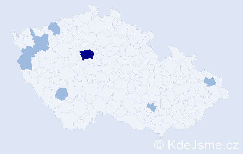 Jméno: 'Ngoc Linh', počet výskytů 11 v celé ČR