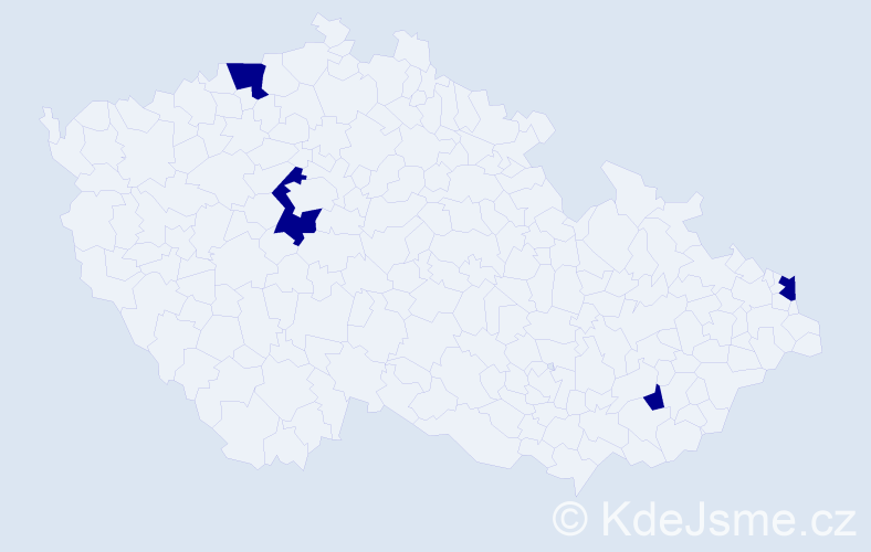 Jméno: 'Elisabetha', počet výskytů 4 v celé ČR
