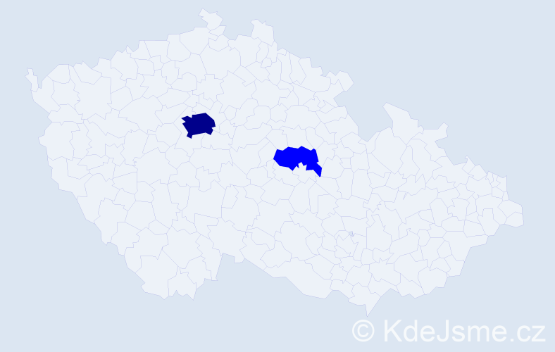 Jméno: 'Franceska', počet výskytů 3 v celé ČR
