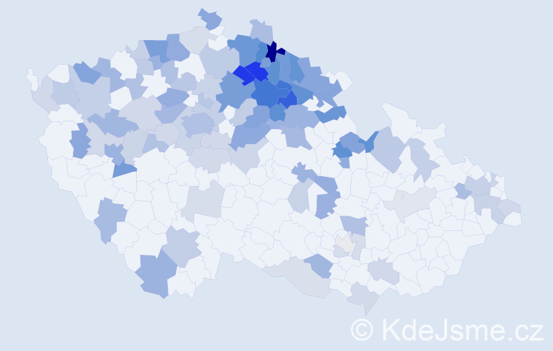 Jméno: 'Hanička', počet výskytů 218 v celé ČR