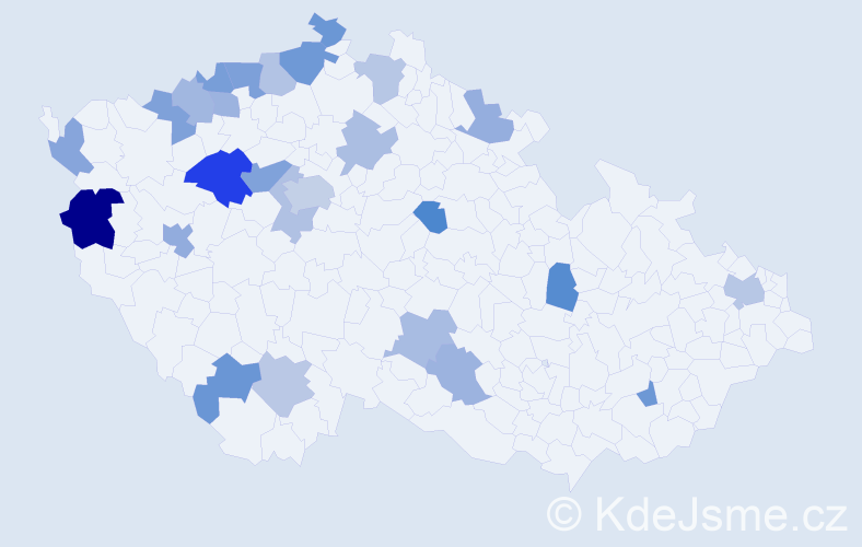 Jméno: 'Van Kien', počet výskytů 39 v celé ČR