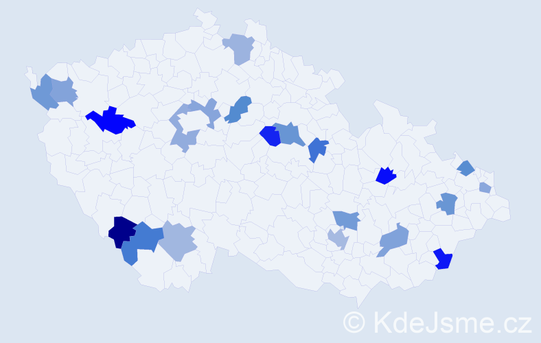 Jméno: 'Matyáš Petr', počet výskytů 23 v celé ČR