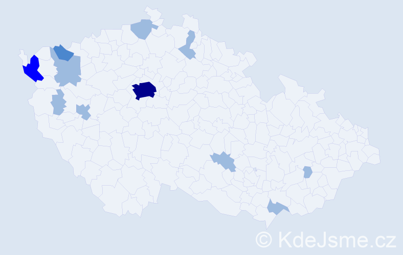 Jméno: 'Khuyen', počet výskytů 18 v celé ČR
