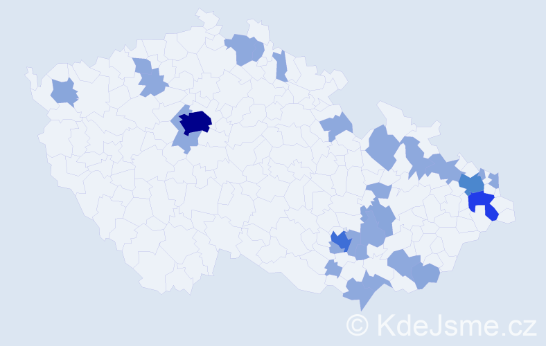 Jméno: 'Dalila', počet výskytů 50 v celé ČR