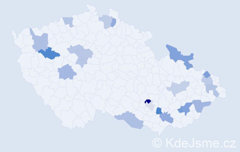 Jméno: 'Rudolfína', počet výskytů 32 v celé ČR