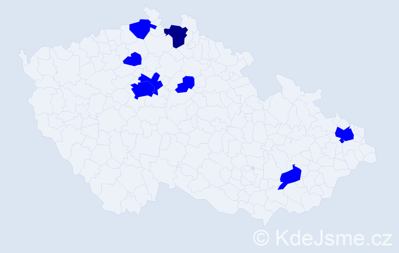 Jméno: 'Jana Alexandra', počet výskytů 9 v celé ČR