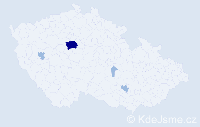 Jméno: 'Chao', počet výskytů 7 v celé ČR