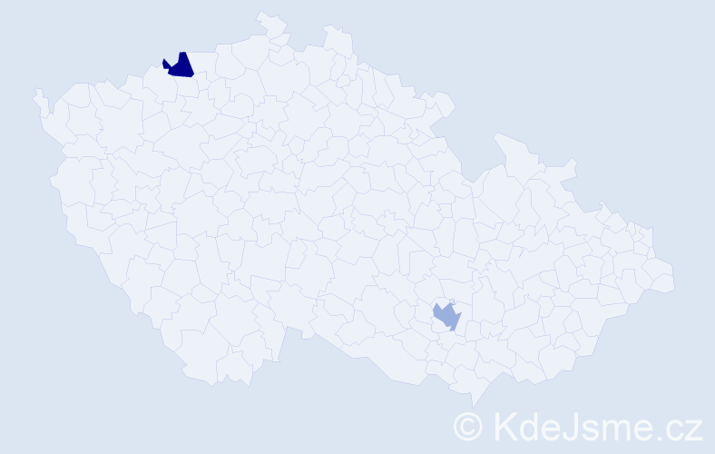 Jméno: 'Nele', počet výskytů 2 v celé ČR