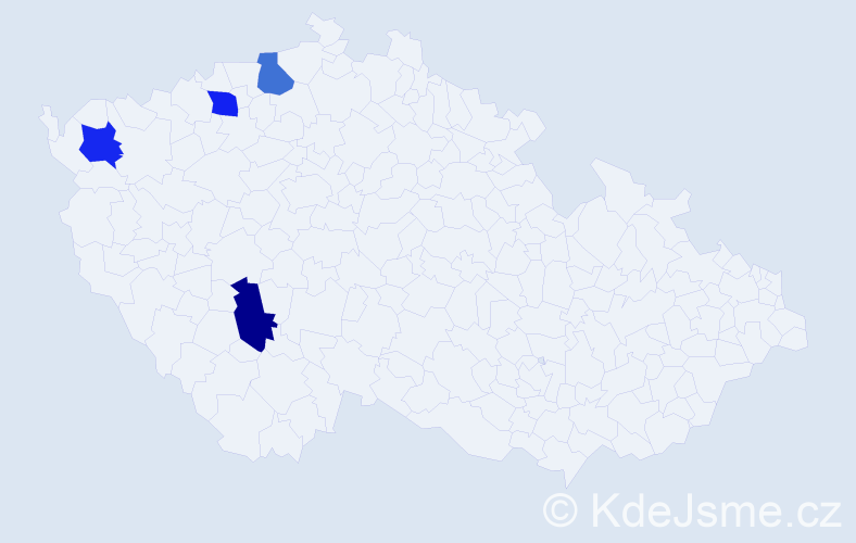 Jméno: 'Dieu Thuy', počet výskytů 4 v celé ČR