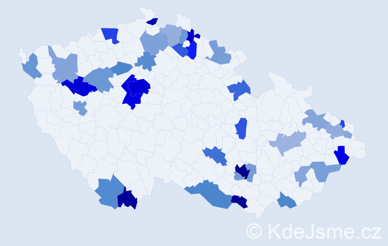 Jméno: 'Clara', počet výskytů 84 v celé ČR