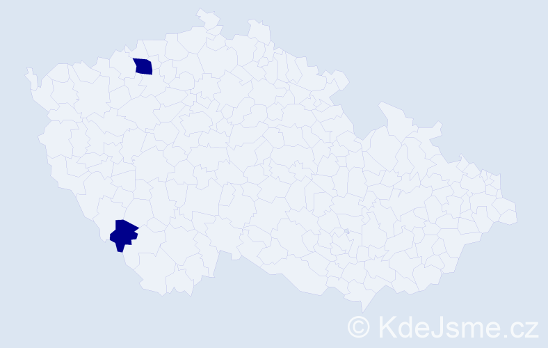 Jméno: 'Nikolas Alois', počet výskytů 2 v celé ČR