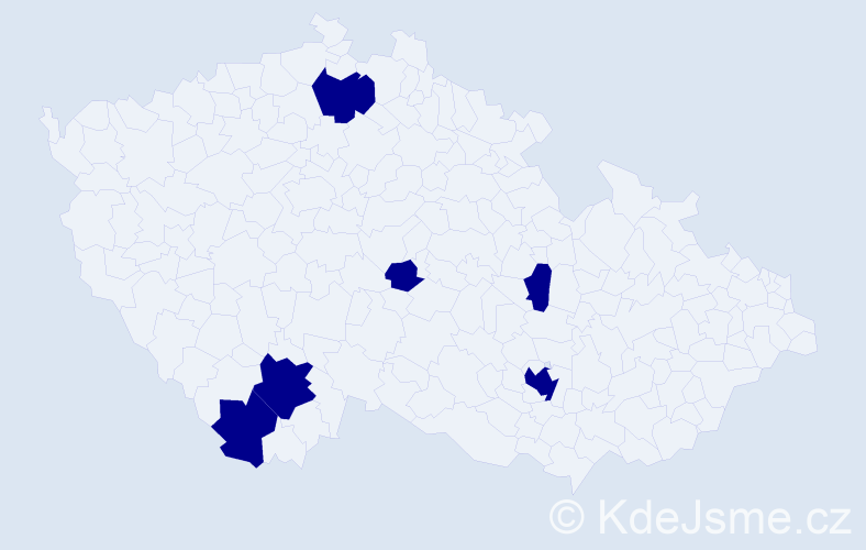 Jméno: 'Hai Ly', počet výskytů 6 v celé ČR