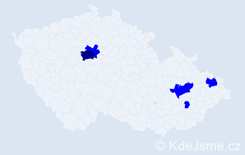 Jméno: 'Vojtěch Pavel', počet výskytů 6 v celé ČR
