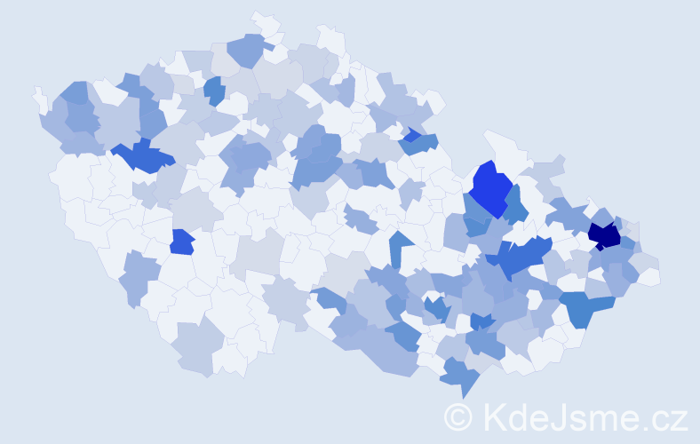 Jméno: 'Jitřenka', počet výskytů 328 v celé ČR