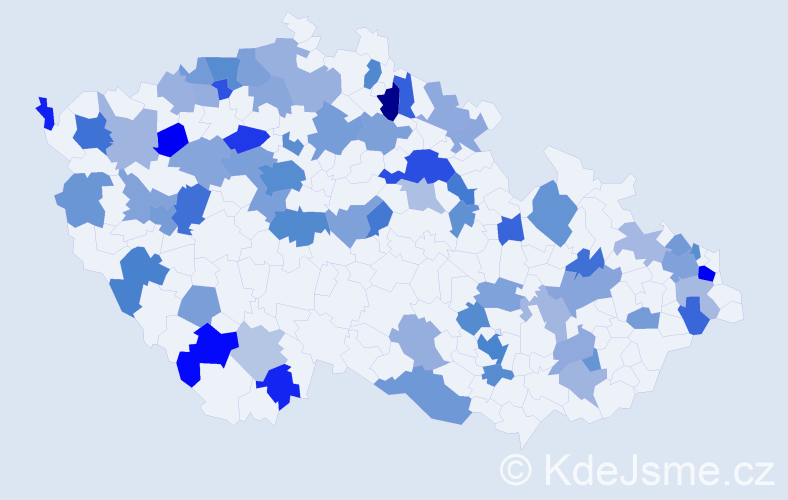 Jméno: 'Angelina', počet výskytů 125 v celé ČR