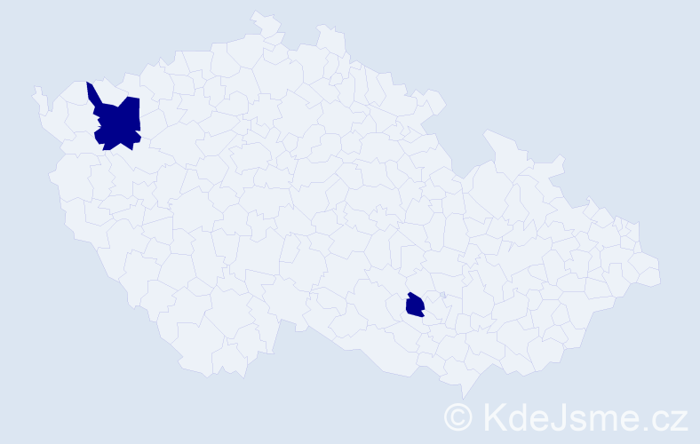 Jméno: 'Jana Pamela', počet výskytů 2 v celé ČR