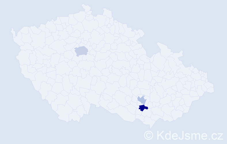 Jméno: 'Jiansheng', počet výskytů 4 v celé ČR