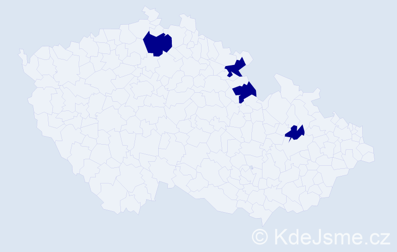 Jméno: 'Anna Daniela', počet výskytů 4 v celé ČR