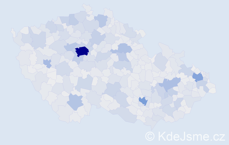 Jméno: 'Vladimír', počet výskytů 89741 v celé ČR