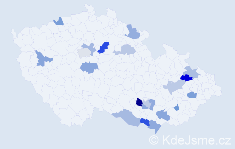 Jméno: 'Sylvestr', počet výskytů 24 v celé ČR