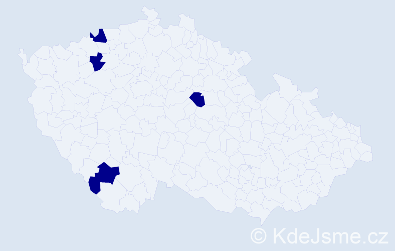 Jméno: 'Jan Vlastimil', počet výskytů 4 v celé ČR