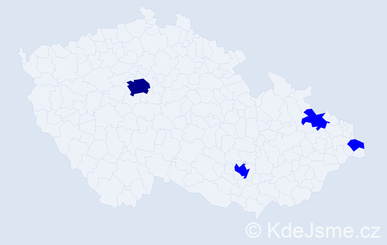 Jméno: 'Nefeli', počet výskytů 5 v celé ČR