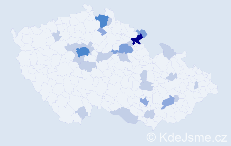 Jméno: 'Radoš', počet výskytů 51 v celé ČR