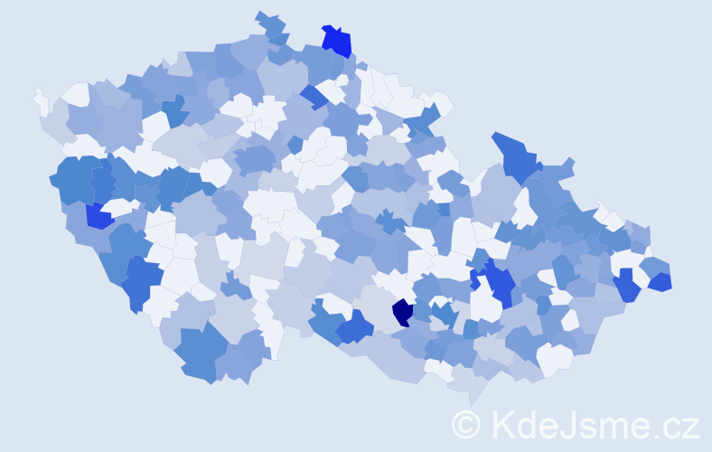 Jméno: 'Slavomíra', počet výskytů 419 v celé ČR