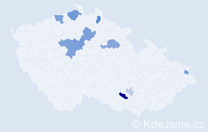 Jméno: 'Artak', počet výskytů 19 v celé ČR