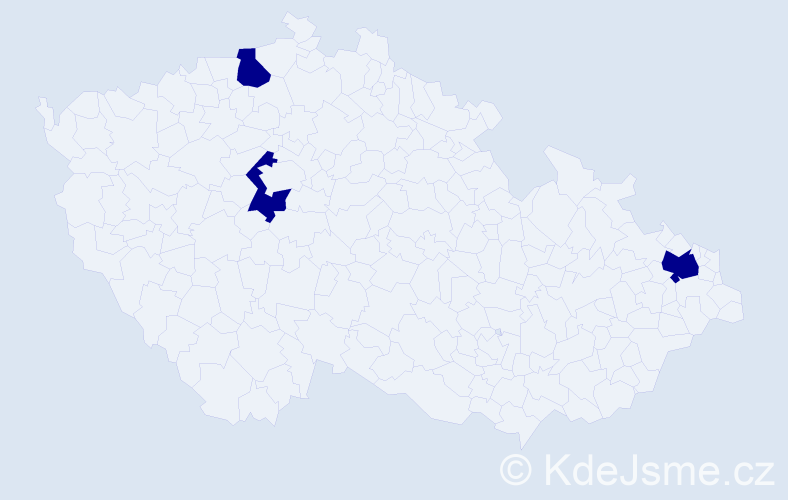 Jméno: 'Serpil', počet výskytů 3 v celé ČR