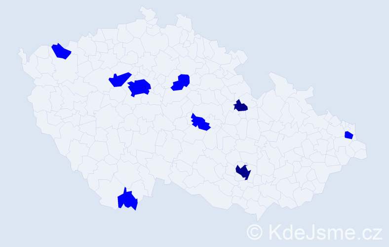 Jméno: 'Adria', počet výskytů 11 v celé ČR