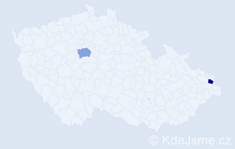 Jméno: 'Kevin William', počet výskytů 3 v celé ČR