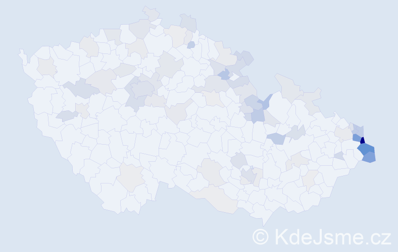 Jméno: 'Joanna', počet výskytů 176 v celé ČR