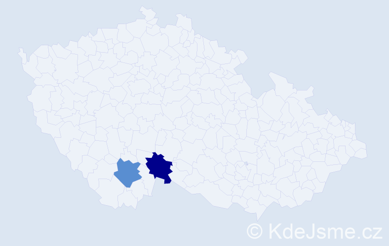 Jméno: 'Paly', počet výskytů 2 v celé ČR