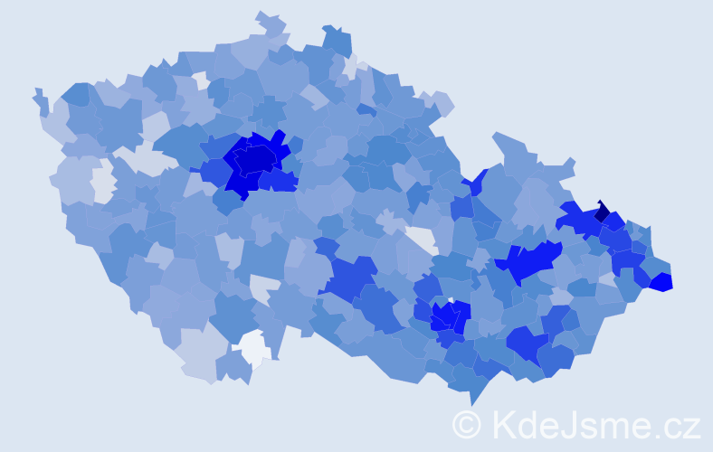 Jméno: 'Tobiáš', počet výskytů 4549 v celé ČR