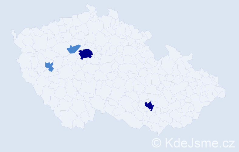 Jméno: 'Malik', počet výskytů 8 v celé ČR