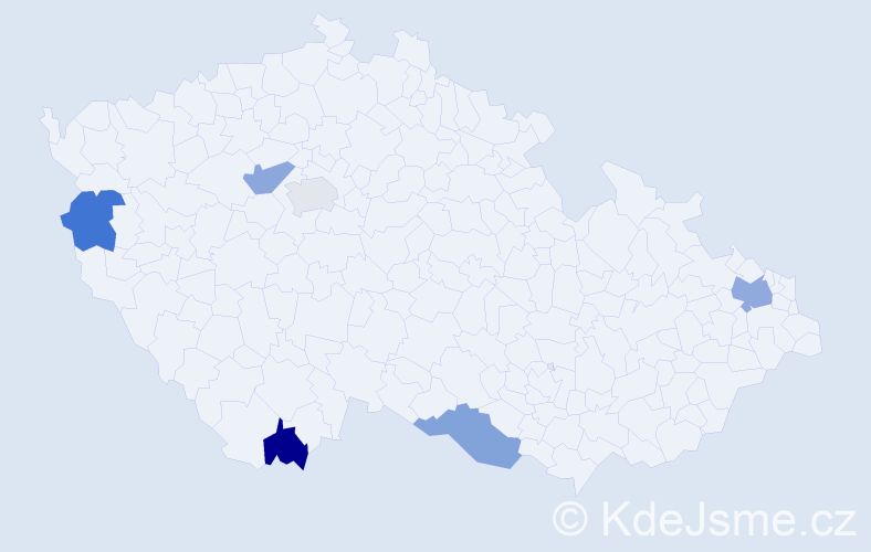 Jméno: 'Tien Thinh', počet výskytů 7 v celé ČR