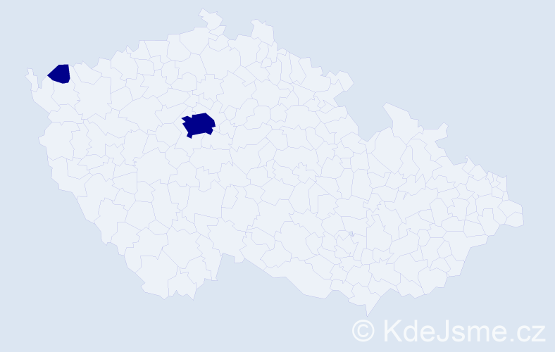 Jméno: 'Alexej Jan', počet výskytů 2 v celé ČR