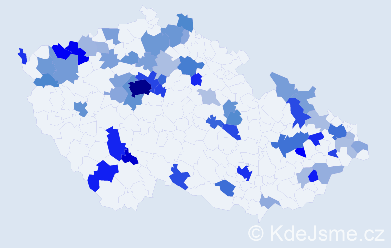 Jméno: 'Michail', počet výskytů 154 v celé ČR